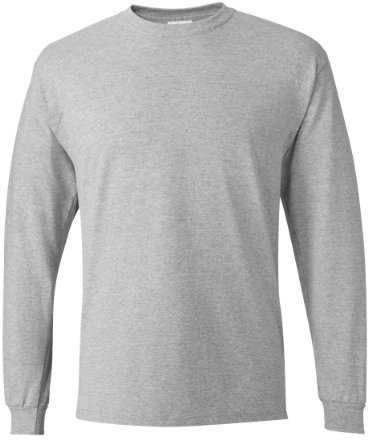 Hanes Men's Essentials Long Sleeve T-Shirt Pack, Crewneck Cotton Tees, Light Steel, XL