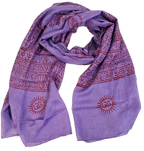 GURU SHOP Dünnes Baba Tuch, Benares Lunghi - Lila, Herren/Damen, Synthetisch