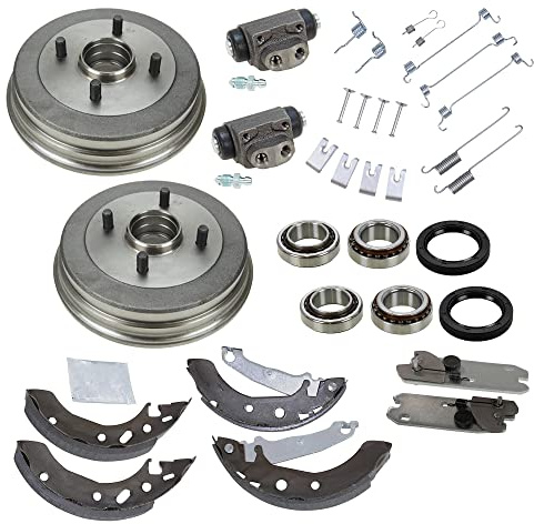 BESTPRICE Bremsensatz Hinterachse inkl. 2x Bremstrommel 4x Bremsbacken 1x Montagesatz 2x Nachsteller Bremsbacken 2x Radbremszylinder 2x Radlager Kompatibel mit FORD FIESTA Mk4 (JA_, JB_), PUMA (EC_)