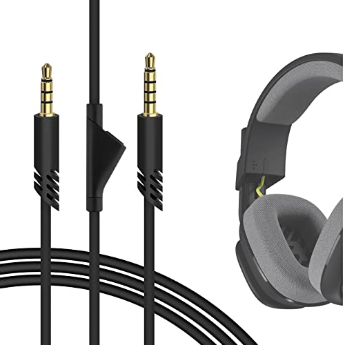 GEEKRIA QuickFit Câble audio compatible avec les casques de jeu Astro A10 Gen 2, A10, A30,A40,A40 TR, cordon stéréo de rechange auxiliaire de 3,5 mm avec contrôle muet pour casque,Xbox One,PS4 (2 m)