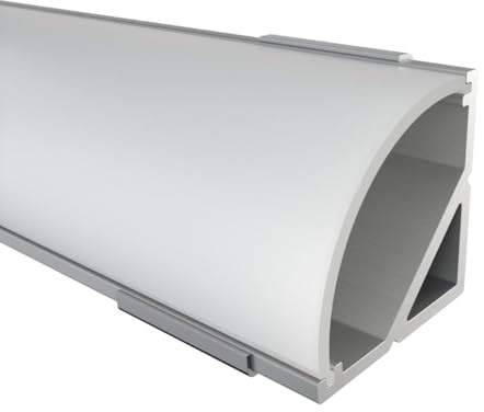 Alumino - LED Aluminiumprofil Eloxiert - 100 cm - Eckprofil | Opale Abdeckung - für 16 mm LED-Streifen - kompatibel mit Philips Hue - 1m - Spree