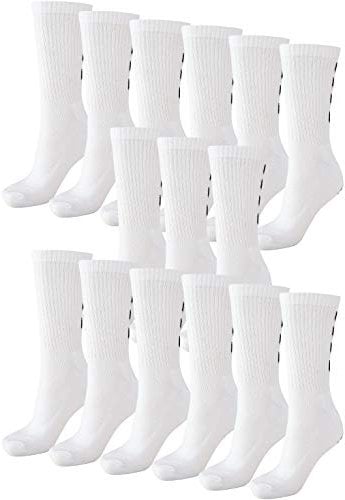hummel Unisex Fundamental Sportsocken - 15er Pack I Weiß 41/45