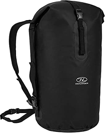 HIGHLANDER Wasserdichter Rucksack, 45 l, Sporttasche, abnehmbarer Rucksack mit verstellbaren Trägern, ideal für Kanufahren, Angeln, Rafting, Schwimmen, Bootfahren und Snowboarden