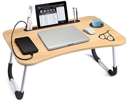 Slendor Mesa de Cama Plegable para Laptop, Bandeja de Desayuno, portátil, Soporte de Lectura para Cama, sofá, Suelo
