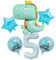 DIWULI Dino Geburtstag Deko 5 Jahre - Dino Luftballon Set