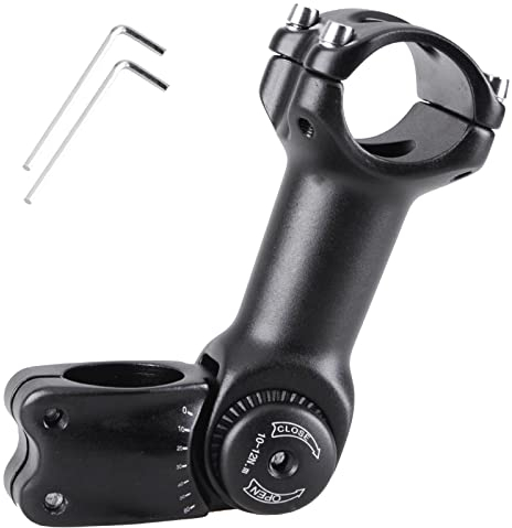 TRIWONDER 31.8 25.4 Vorbau, 60 Grad 90mm 110 mm 130 mm Einstellbare Lenkervorbau, Fahrradlenker für Fahrrad BMX MTB Rennrad (25.4 x 130 mm)