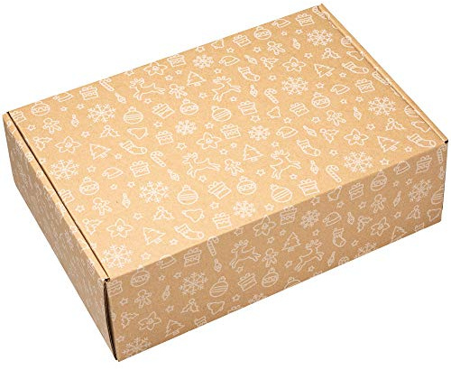 packer PRO Packung mit 25 Versandkartons aus Kraftpapier, für Ecommerce und Postkarten, mittelgroß, 34 x 23,5 x 11 cm
