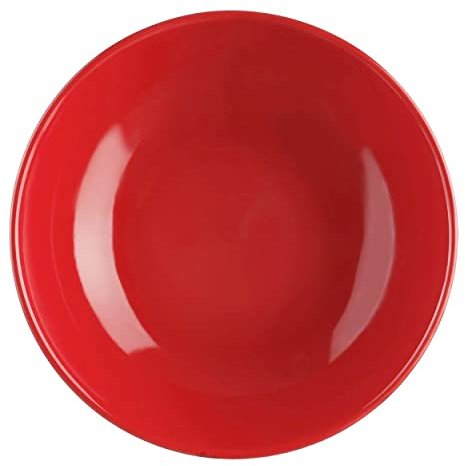 Hogar y Mas Juego DE 4 Platos Postre Rojo 21 CM