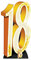 STAR CUTOUTS SC1692 Nummer 18 großer Kartonausschnitt, Ultimatives Gold, große Zahl, achtzehnter Geburtstag, Party, Gold 18, Größe XL