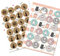 Logbuch-Verlag 2 x 24 Katzen Sticker Aufkleber rund 4 cm Deko Vier Pfoten Kindersticker Geschenk