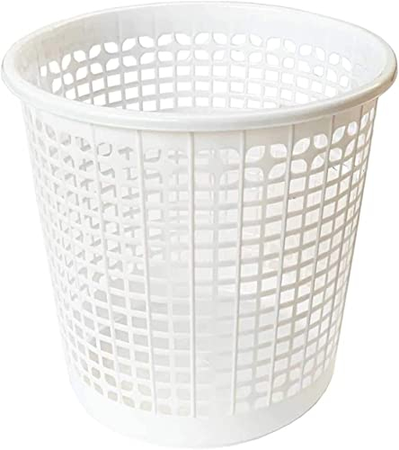 Pack 12 Papeleras de Estilo Rejilla en Plástico Blanco, Cubo de Basura para Oficina, Reciclaje,Cesto Basura Cubo Reciclaje, cesto Basura , Contenedor, Limpieza de Oficina