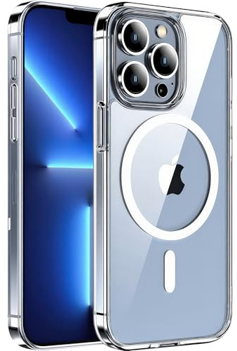 ULTRICS Magnetic Case for iPhone 13 Pro Max 6.7-Inch Compatible with MagSafe Wireless Charging, Shockproof Phone Bumper Cover, Non-Yellowing Protective iPhone 13 Pro Max Case, Anti-Scratch Clear Back