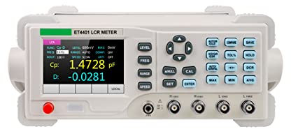 KOCAN Misuratore LCR da banco, Misuratore LCR digitale da ban100Hz-10KHz Misuratore digitale ad alta precisione Misuratore di capacità di induttanza di resistenza Precisione dello 0,1% Display LCD da