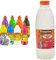 Cléopâtre PGBB1X8+260161-Lot de 8 flacons de Gouache de 1L + Lot de 25 pinceaux et brosses Ecole, Multi, 15x10x5 Colle transparente - Flacon de recharge au format de 1 kg