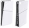 Faceplates Case Cover Silicone Skin Cover for PS5 Slim Console, Dust Cover Side Plates Silicone Protective Case for Playstation 5 Slim Accessories (Digital Version - White)
