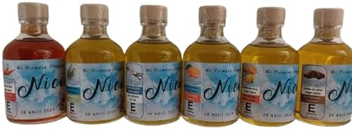 Aceite de Oliva Virgen extra PERSONALIZADA, Aceite de Sabores Botellas Personalizadas, Regalos Orginales, regalo eventos, regalo bodas, Botellas 50 ml (5 Pimientas, 12 Unidades)