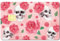 CREATCABIN Pink Rose Kartenaufkleber Mit Totenkopf-Motiv,Für Debit Kreditkarten,Skelett,Zum Personalisieren von Bankkarten,Zum Schutz von Aufklebern,Schmal,Für EBT-Transportschlüsselkarte,186x137mm