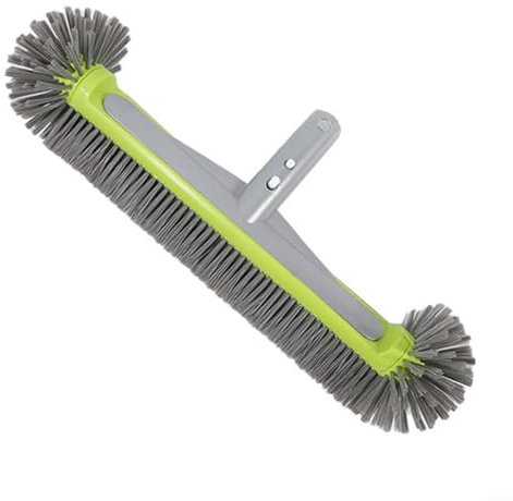 Sileduove Cepillo de limpieza eficaz para paredes de piscina con cerdas fuertes y parte trasera de aluminio