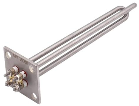 WLLKIY Élément Chauffant pour l'eau Élément Chauffant De l'eau De CC De Réchauffeur De L'acier Inoxydable 304 48v 1500w avec Le Thermoplongeur Électrique De Bride Carrée Chauffage Efficace