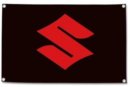 Fahne SU.ZU.KI, Druck Hof-Banner, Geeignet für Innen- und Außendekorationen und Era(Black,150x230cm)