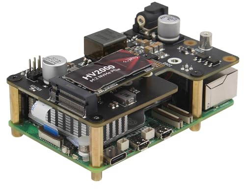 Geekworm X1012 PCIe to M.2 HAT NVMe SSD Shield Support PoE for Raspberry Pi 5