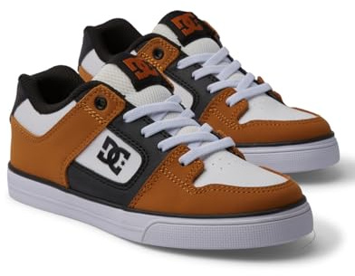 DC Shoes Jungen Pure Elastic Sneaker, Brown Wheat White, 35.5 EU