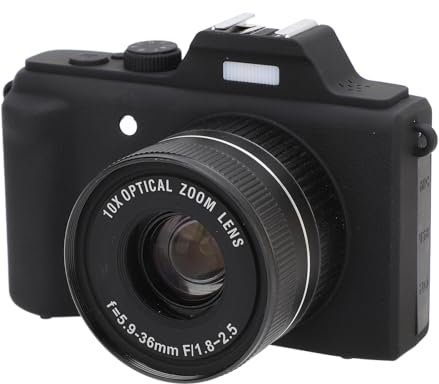 2.7K 48MP Digital Camera, 6X Optical Zoom 4X Digital Zoom Auto Focus Anti Shake Vlogging Camera with 3.0inch Screen 1400mAh Battery Portable Compact Travel Camera for Photography