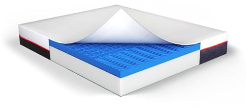 MUUN – Alba Einzelbett 90 x 200 cm, Memoryschaum-Matratze, Weich, Abnehmbarer Baumwollbezug, Höhe 23 cm, Hypoallergen, Für alle Bettarten geeignet, Leicht zu reinigen