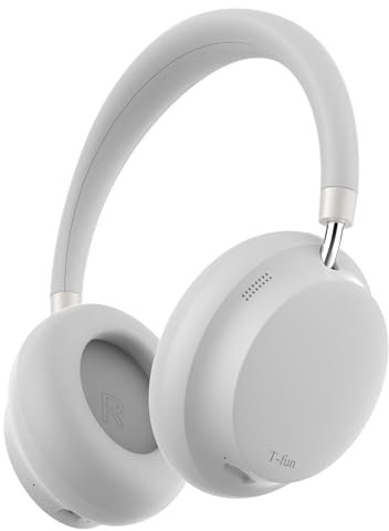 T-fun NC45 Cuffie Over-ear con Cancellazione Attiva del Rumore,Bassa Latenza,Bluetooth 5.3,Personalizza EQ con App,Modalità Multiple,Batteria fino a 65h,Connessione Multipunto
