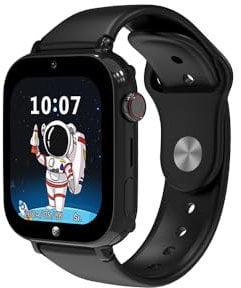 FOREVER Kids Look Me! 3 KW-520 Schwarz - Smartwatch mit SIM Karte - 1,85” Display - GPS/LBS/Wi-Fi Standort - SOS Funktion - Anrufe & Video - IP65 Wasserdicht Kinder