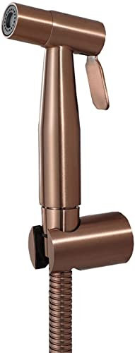 LOYKZCT Handheld Toilet Bidet Sprayer, Stainless Steel Bidet Faucet, Bathroom Wall Mount Sprayer, Self Cleaning Bidet Hygienic Shower,Gun Metal Gray(Rose Gold)