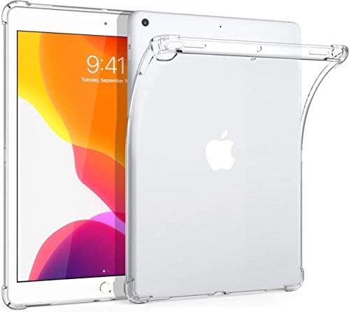M TECH Funda de silicona de gel TPU para Apple iPad 6ª generación 2018 9.7 pulgadas, 5ª generación 2017, Air 9.7 pulgadas (2013), Air 2 (2014), ajuste delgado, suave, transparente, cubierta trasera
