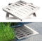 Edelstahl-Abflussgitter, rutschfeste Outdoor-Entwässerungsabdeckung, quadratisches zweireihiges Loch, Kanalgitter, für Straßenrand, Parkplätze, Straßengruben, Gullys (150 x 150 x 20 x 2 mm)
