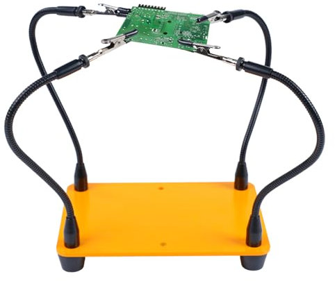 DewinLVD Tercera Mano de Soldadura, Soldador de PCB Herramienta de Soporte con 4 Brazos Flexibles y Pinzas de Cocodrilo Accesorios de Modelismo Taller de Hobby Estación de Ayuda