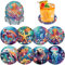 Lxmsja 8 Pcs Dessous de Verre Diamond Painting Vie océanique, sous Verre Diamond Painting, Diamant Peinture Dessous de Verre avec Support, pour Tasses, Verres à Vin, Vases et Cuisine Domestique