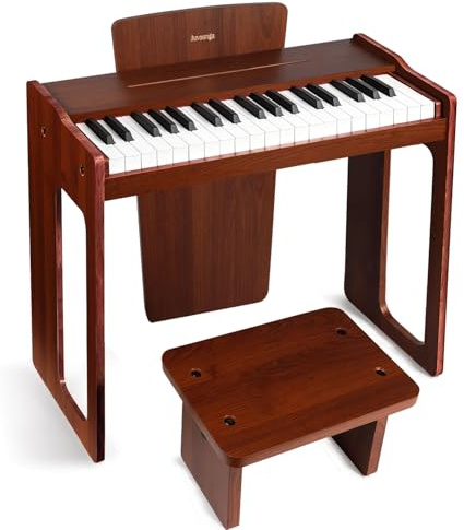 Kids Piano Keyboard Toy - 37 Keys Digital Piano for Kids, Music Educational Instrument Toy for Beginners, Wood Keyboard Instruments Gift for Girls and Boys 3+