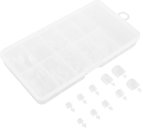 Healvian Nail Extension Set 100pcs Long Nail Tips for Toes Stick Toe Decorations
