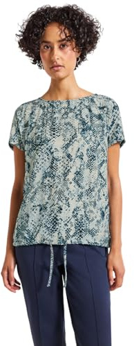 Damen Materialmix Snake Shirt