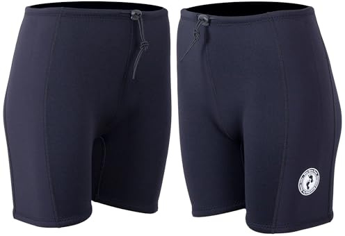 Two Bare Feet Women's 3mm Harmony Wetsuit Shorts - Neoprene Swim, Surf & Paddleboard Shorts for Diving & Watersports - Lightweight & Flexible Fit (Black, M)