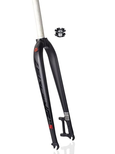 HZXQCVB 26/27,5/29 Zoll Starre Gabel Aus Aluminiumlegierung Schnellspanner-Scheibenbremse Mountainbike-Vorderradgabel 1-1/8 Gerades Rohr(Black,29IN)