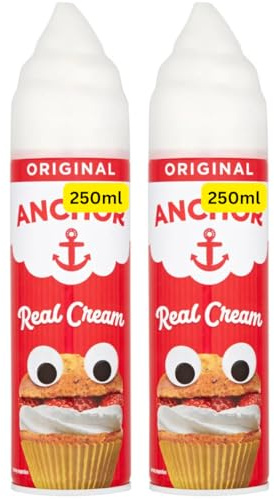 Original Real Whipped Cream Spray 250ml Anchors (2x250ml)