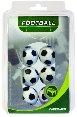 Carromco Jugendliche, Kinder, Erwachsene 62406 Kicker-Zubehör, WEIß/SCHWARZ, 36mm
