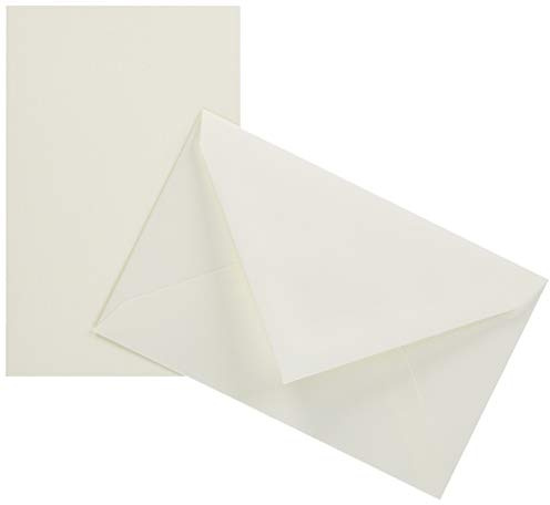 G.Lalo 25600L Karten Set Vergé de France (25% Hadern mit 10 Karten Vergé Papier 300 g, 85 x 135 mm, mit geradem Schnitt, 10 Umschläge, weiß gefüttert, 90 x 140 mm, Visitenkarten Format, 1 Pack) weiß