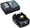 Makita 18V 3.0Ah LXT Lithium Battery BL1830 + DC18RC Fast Charger, Black