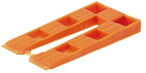20 Stück - Verglasungsklötze Kunststoff Rastkeile orange Abstandskeile zum Unterlegen - Ausgleichen oder Ausrichten | 80 x 40 x 8 mm | Tragkraft 200 kg | Baubeschläge von GedoTec®