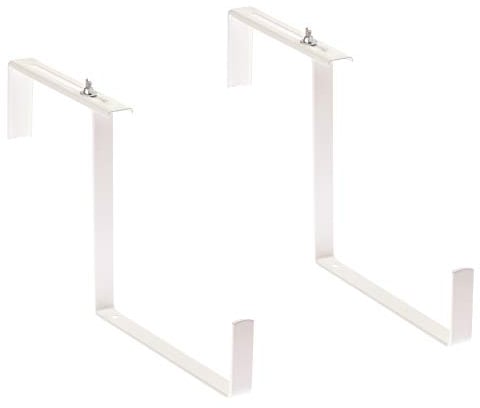 4smile Blumenkastenhalterung Balkon – Bunte Blütenpracht für perfekte Sommerstimmung – Made in Germany Blumenkastenhalter in Weiß zur Anbringung an eckigen Balkongeländern – Für Kästen bis 15cm