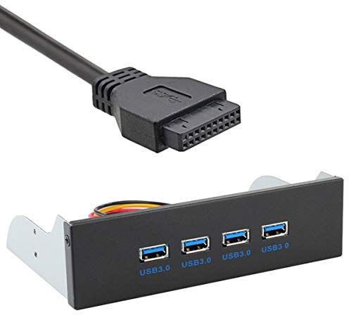 JSER U3-110 BD8-80 Xiwai USB 3.0 HUB 4 Ports Front Panel to Motherboard 20Pin Connector Cable for 5.25inch CD-ROM Bay