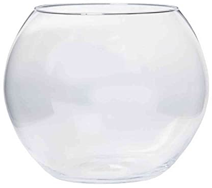 innaGLAS Bougeoir Diana, Boule/Rond, Transparent, 24cm, Ø18cm/Ø26cm - Vase Boule/Porte-Bougie