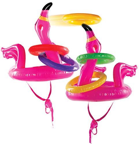 Top Race Flamingo Ring toss Jeux pour Enfants en Plein air, Jouets de Piscine gonflables, Jeux de Piscine, Amusement de Piscine, Accessoires de Piscine pour Enfants 3,4,5,6,7 et Famille