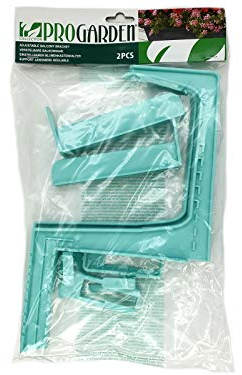 2er-Set Blumenkastenhalterung Balkonkastenhalterung aus witterungsbeständigen Kunsstoff flexibel einstellbar (Türkis) - passend für viele Balkongeländer robust wetterfest Pflanzkastenhalter Outdoor